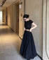 Spring Crop T-Shirts With Cargo Bubble Long Skirts Sets